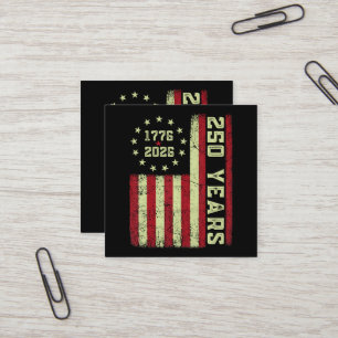 Tarjeta De Visita Cuadrada Bandera de EE. UU. del 250 Aniversario
