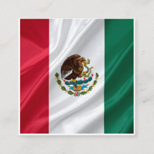 Tarjeta De Visita Cuadrada Bandera de México