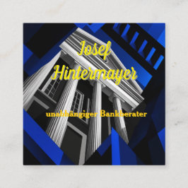 Tarjeta De Visita Cuadrada Bankberater, BankangestellterVisitenkarte