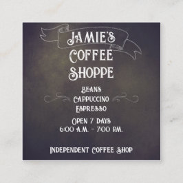Tarjeta De Visita Cuadrada Banner Chalk Design Business Card