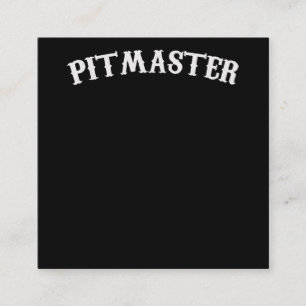 Tarjeta De Visita Cuadrada Barbacoa   BBQ Pitmaster Chef Dad Fars Day