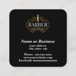 Tarjeta De Visita Cuadrada Barber