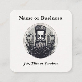 Tarjeta De Visita Cuadrada Barber