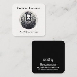 Tarjeta De Visita Cuadrada Barber