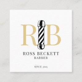 Tarjeta De Visita Cuadrada Barber Pole Barber Hair Stylist