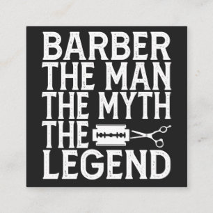 Tarjeta De Visita Cuadrada Barbero El Hombre 2024