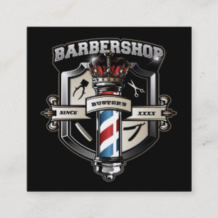 Tarjeta De Visita Cuadrada Barbershop Classic Business Card Personalize