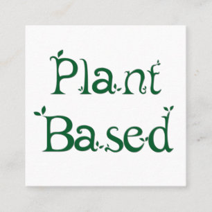 Tarjeta De Visita Cuadrada Basado en Plantas