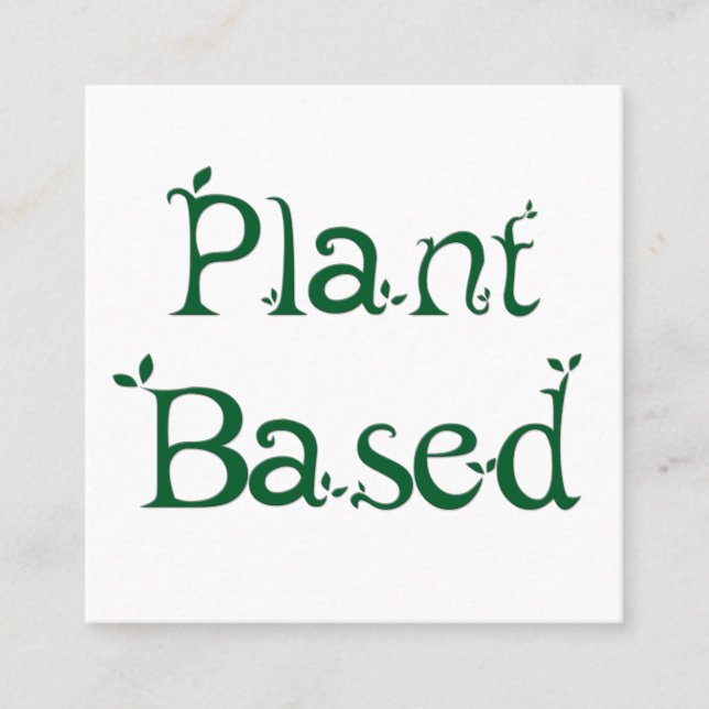Tarjeta De Visita Cuadrada Basado en Plantas (Anverso)