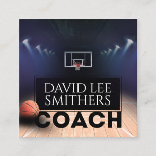 Tarjeta De Visita Cuadrada Basketball Coach