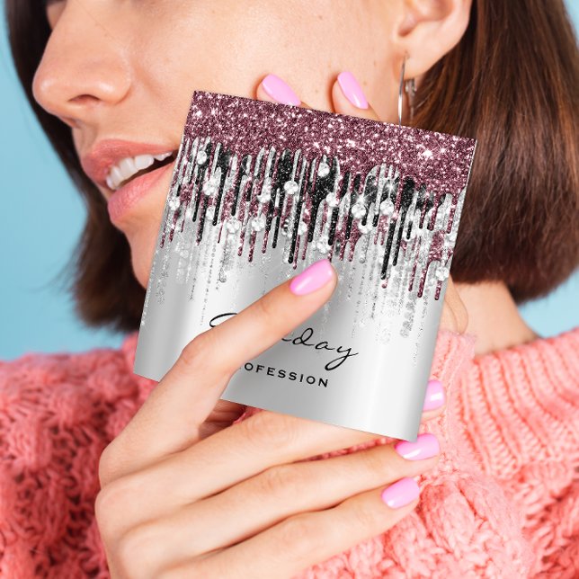 Tarjeta De Visita Cuadrada Beauty Studio Peluquería maquillaje Perforaciones  (Subido por el creador)