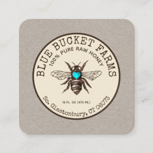 Tarjeta De Visita Cuadrada Beekeeper Kraft Square Business Card
