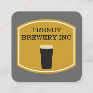 Tarjeta De Visita Cuadrada Beer Glass