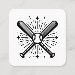 Tarjeta De Visita Cuadrada béisbol vintage