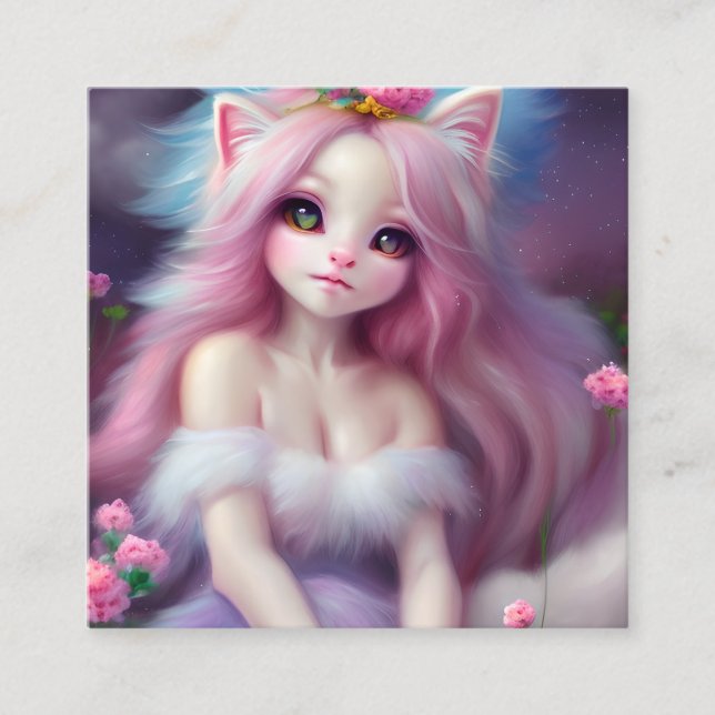 Tarjeta De Visita Cuadrada Bella bebé Personalizado (Anverso)