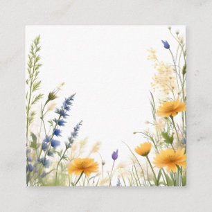 Tarjeta De Visita Cuadrada Belleza Dainty: Flor Y Hierbas Silvestres,