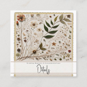 Tarjeta De Visita Cuadrada Belleza de la Naturaleza Florales Botánicos y Hoja