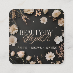 Tarjeta De Visita Cuadrada Belleza De Steph R Personalizado Ordered Square Bu