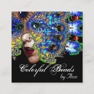 Tarjeta De Visita Cuadrada Belleza EFEMERAL, Moda, Cosméticos, Artista De Maq