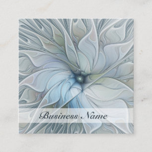 Tarjeta De Visita Cuadrada Belleza elegante arte abstracto fractal moderno fl