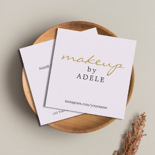 Tarjeta De Visita Cuadrada Belleza elegante mínima elegante del artista de