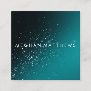 Tarjeta De Visita Cuadrada Belleza verde azulada de espárragos