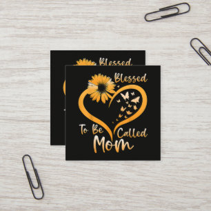 Tarjeta De Visita Cuadrada Bendecida por ser llamada Mamá