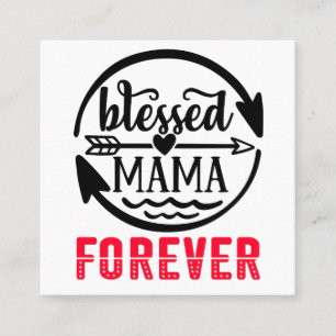 Tarjeta De Visita Cuadrada Bendita mamá para siempre