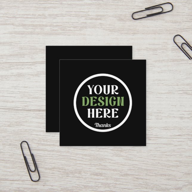 Tarjeta De Visita Cuadrada beso de hershey®, único, elegante y minimalista, p (Anverso/Reverso In Situ)