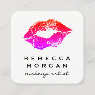 Tarjeta De Visita Cuadrada Beso de labial chic