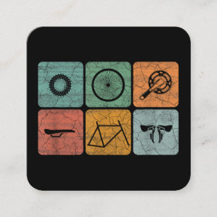 Tarjeta De Visita Cuadrada Bicicleta Ciclismo Piezas de bicicleta Vintage Reg