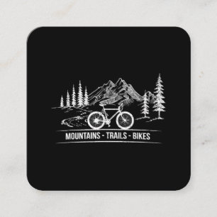 Tarjeta De Visita Cuadrada Bicicletas Mountain Trail - Bicicleta ciclista