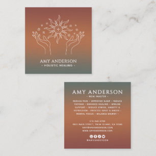 Tarjeta De Visita Cuadrada Bienestar Espiritual/Alternativo Curación Celestia