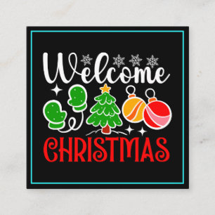Tarjeta De Visita Cuadrada Bienvenido Navidad