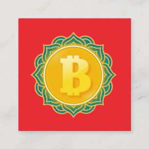 TARJETA DE VISITA CUADRADA BITCOIN