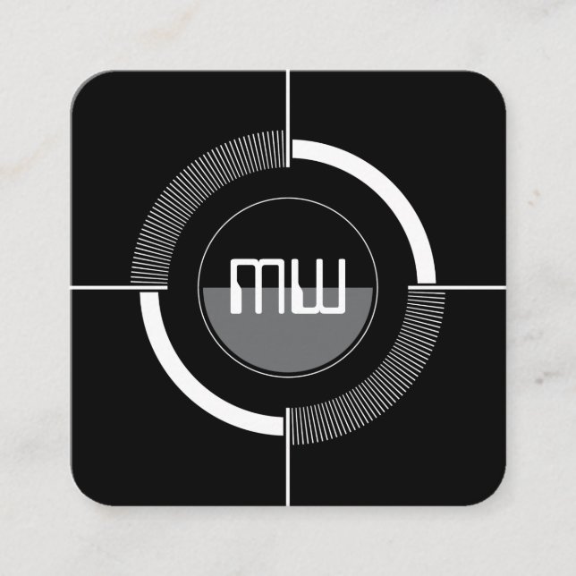 Tarjeta De Visita Cuadrada Blanco de la cámara fotográfica (Anverso)