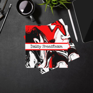 Tarjeta De Visita Cuadrada Blanco Negro En Los Árbitros