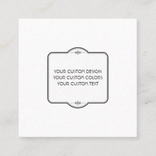 Tarjeta De Visita Cuadrada BLANCO Su Diseño Aquí -