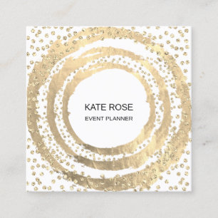 Tarjeta De Visita Cuadrada Bloguero de moda White, organizador de eventos