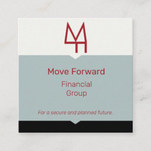 Tarjeta De Visita Cuadrada Bloque de color industrial