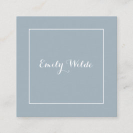 Tarjeta de visita Cuadrada Blue White BusinessCard