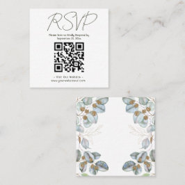 Tarjeta De Visita Cuadrada Boda Eucalyptus