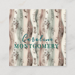 Tarjeta De Visita Cuadrada Boho 