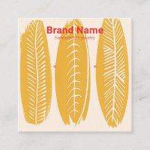 Boho Golden Leaves Earls Display Square Bus