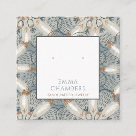 Tarjeta De Visita Cuadrada Boho Resumen de las formas Earl Display Card