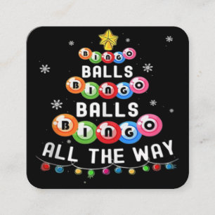 Tarjeta De Visita Cuadrada Bolas de Bingo Bingo Todo el Camino