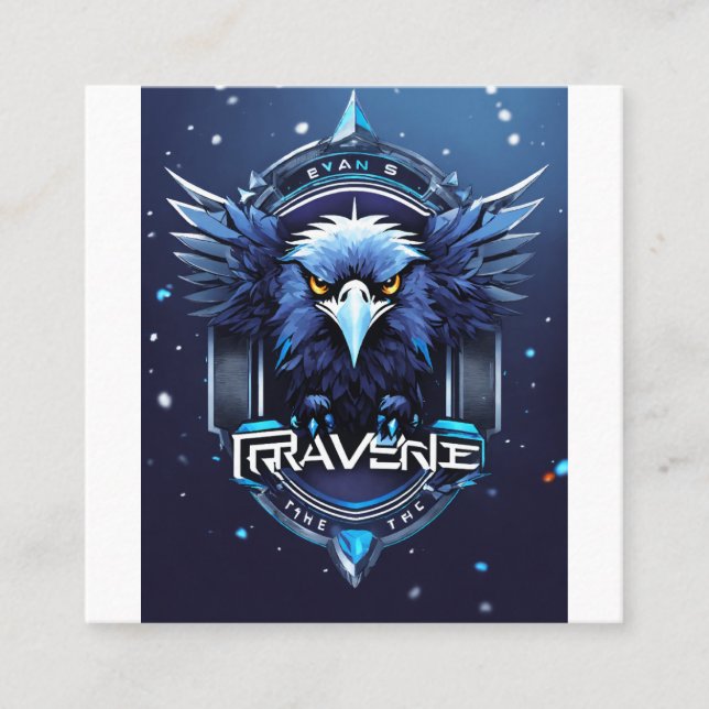 Tarjeta De Visita Cuadrada Bold Eagle Logo Business Card | Professional Eagle (Anverso)