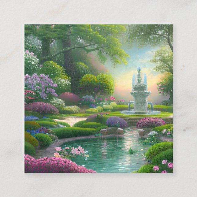 Tarjeta De Visita Cuadrada Bonito gráfico de fuente (Anverso)