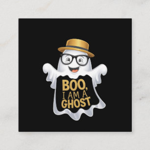 Tarjeta De Visita Cuadrada Boo, soy un fantasma fantasmal para los amantes de