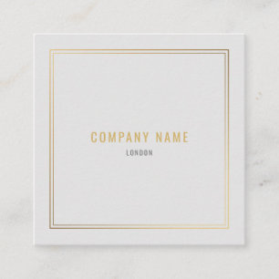 Tarjeta De Visita Cuadrada Borde del efecto de oro
